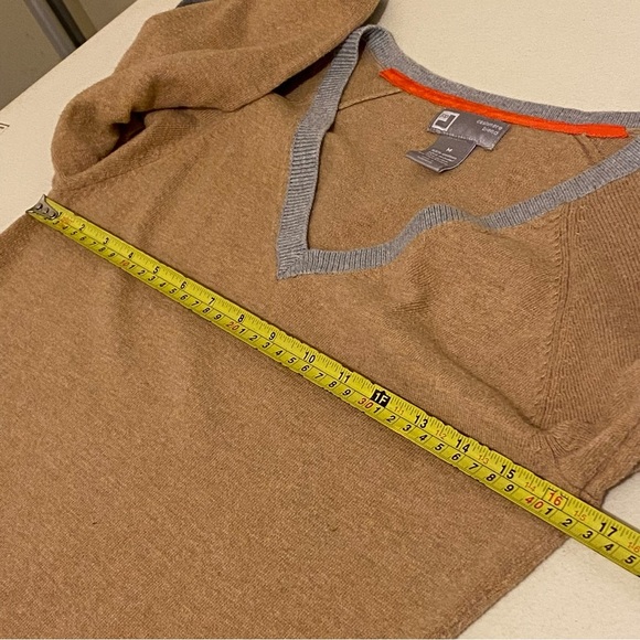 JCP Penny Women's Sweater Size M Colorblock Cardigan V-Neck Cashmere Blend - Picture 8 of 9